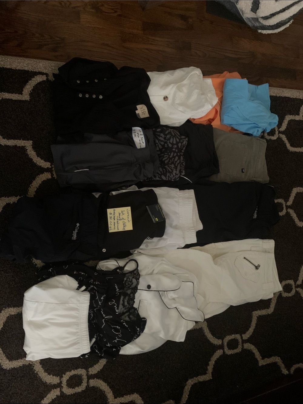 Columbia Women's Black and White Shorts Mix